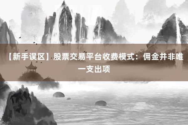 【新手误区】股票交易平台收费模式：佣金并非唯一支出项